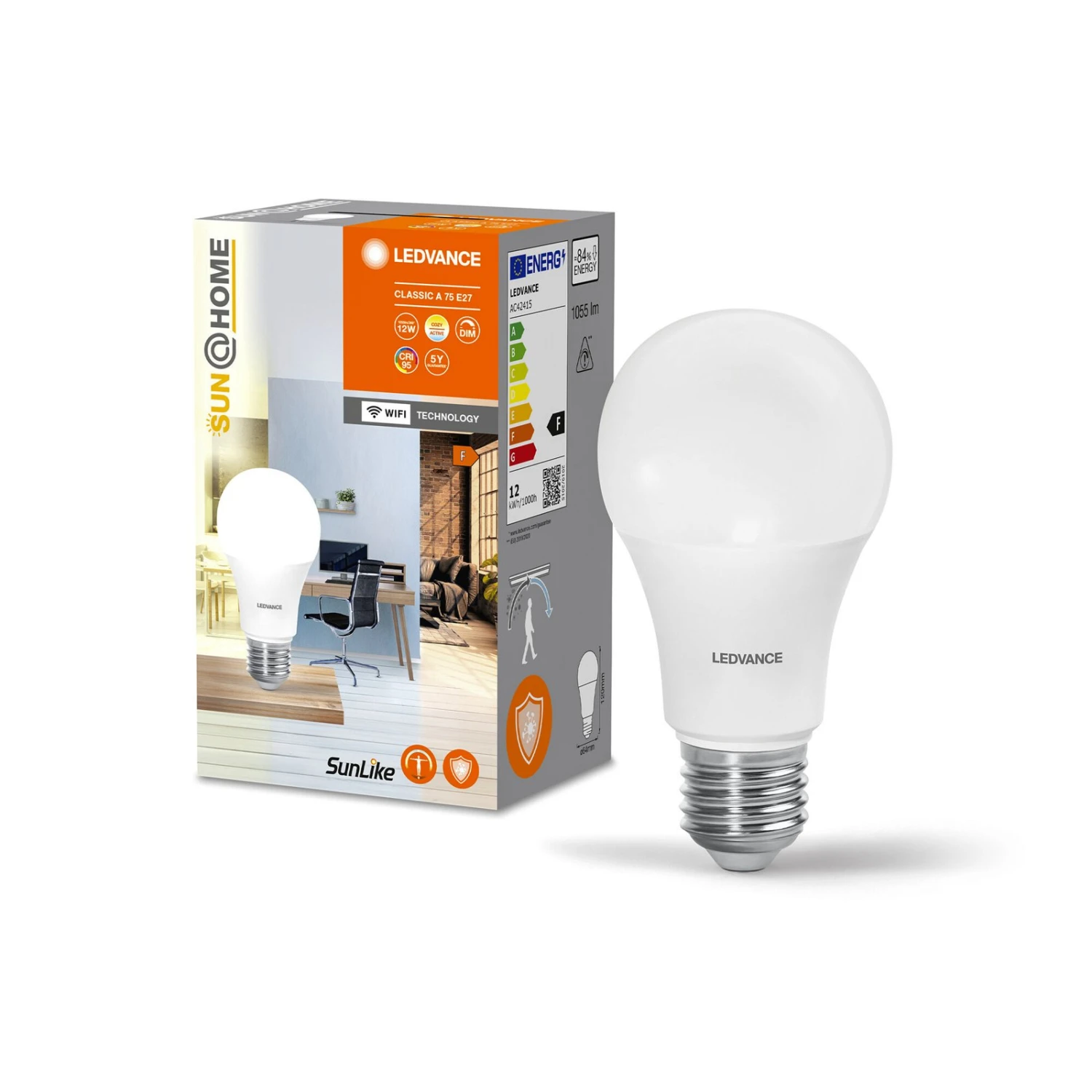 LEDVANCE SUN@Home E27 12W Classic 2.200-5.000K 2 LEDVANCE SUN@Home E27 12W Classic 2.200-5.000K – Bild 2