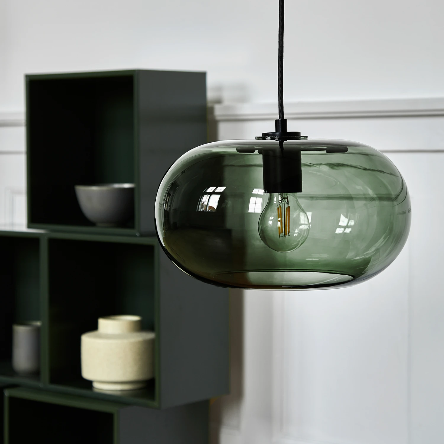 FRANDSEN Kobe Pendellampe Glas Grün 2 FRANDSEN Kobe Pendellampe Glas Grün – Bild 2