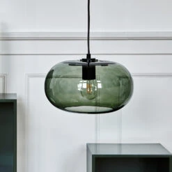 Paulmann Verkaufsgeschäft 8 FRANDSEN Kobe Pendellampe Glas Grün