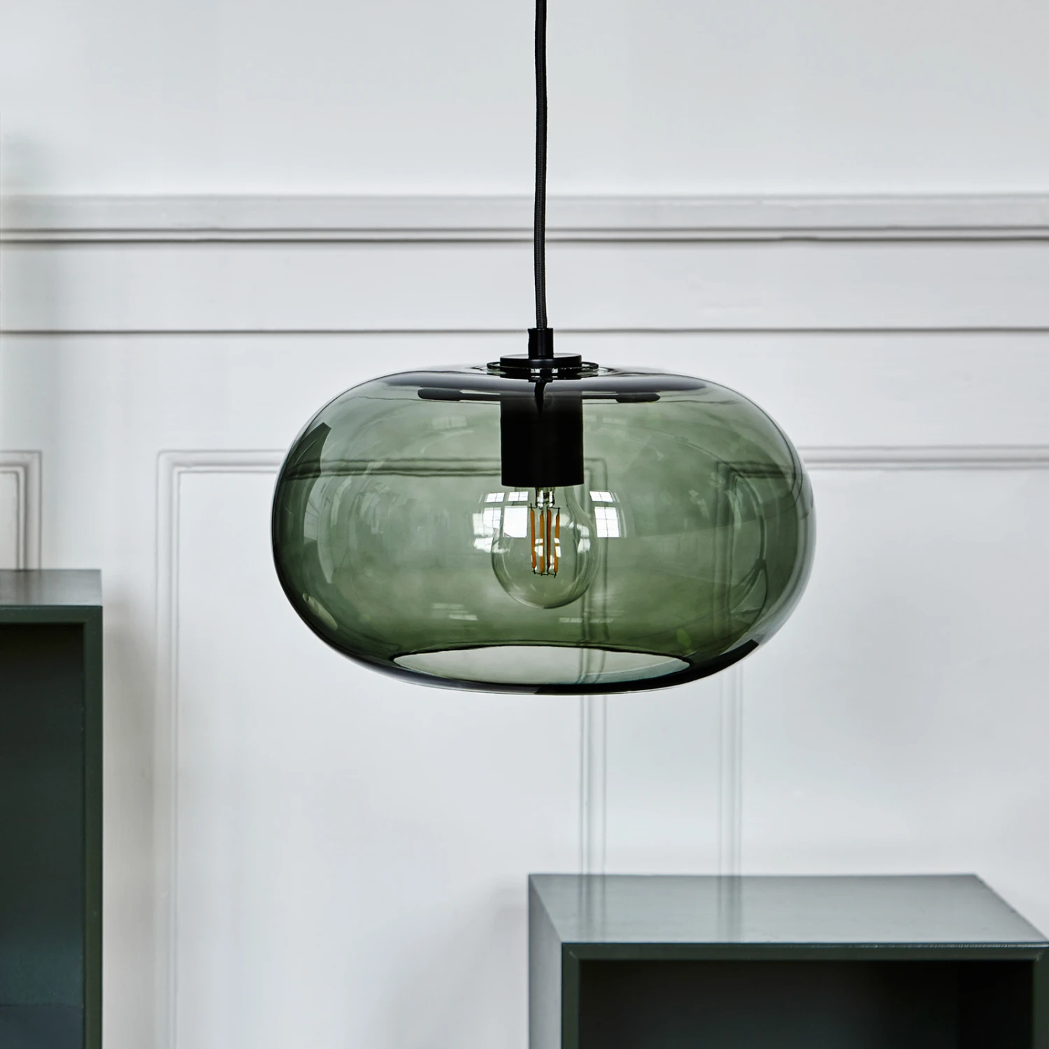 FRANDSEN Kobe Pendellampe Glas Grün 1 FRANDSEN Kobe Pendellampe Glas Grün