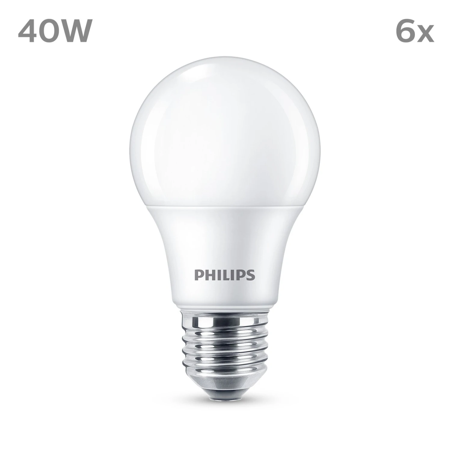 Philips LED-Lampe E27 4,9W 470lm 2.700K Matt 6er 2 Philips LED-Lampe E27 4,9W 470lm 2.700K Matt 6er – Bild 2