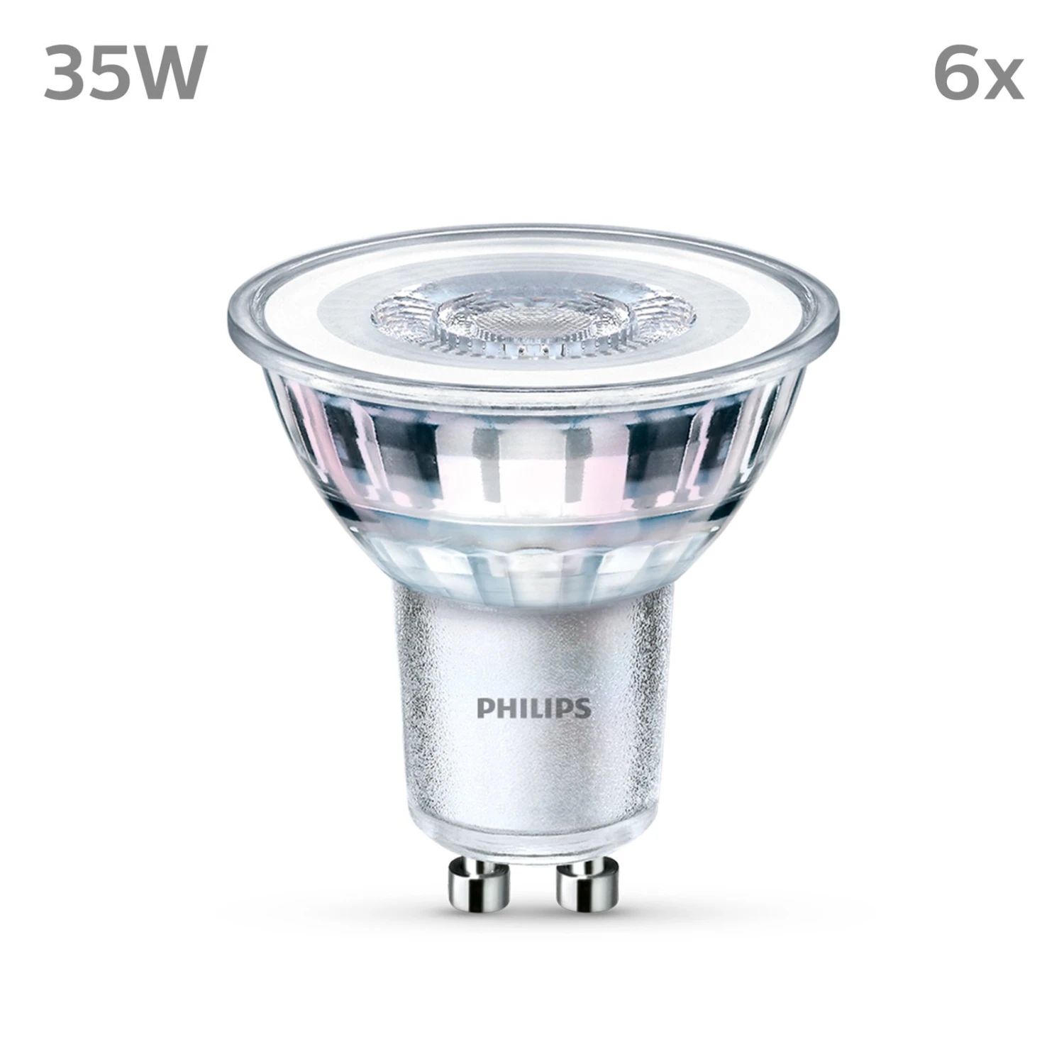 Philips LED-Lampe GU10 3,5W 275lm 840 Klar 36° 6er 2 Philips LED-Lampe GU10 3,5W 275lm 840 Klar 36° 6er – Bild 2