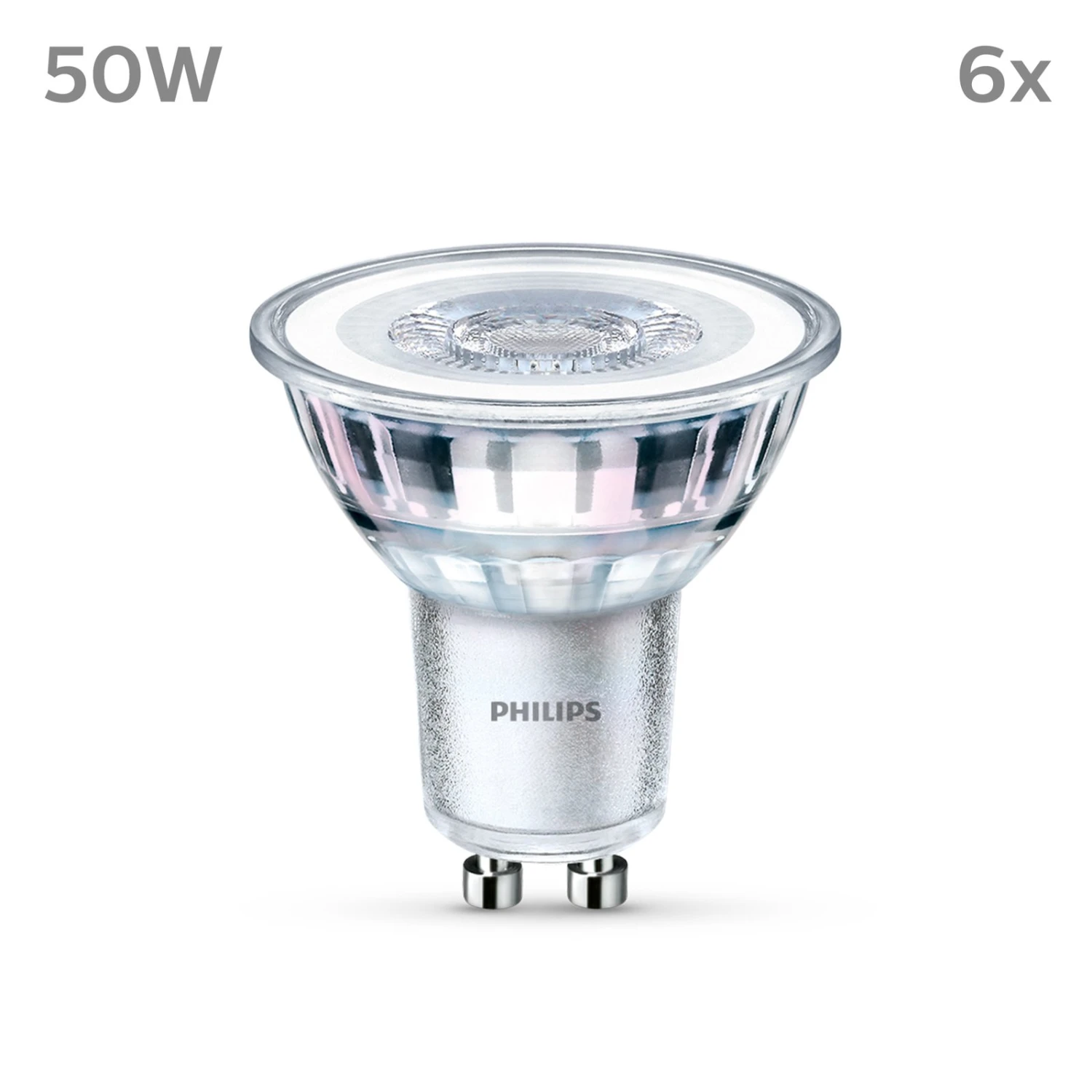 Philips LED-Lampe GU10 4,6W 355lm 827 Klar 36° 6er 6 Philips LED-Lampe GU10 4,6W 355lm 827 Klar 36° 6er – Bild 6
