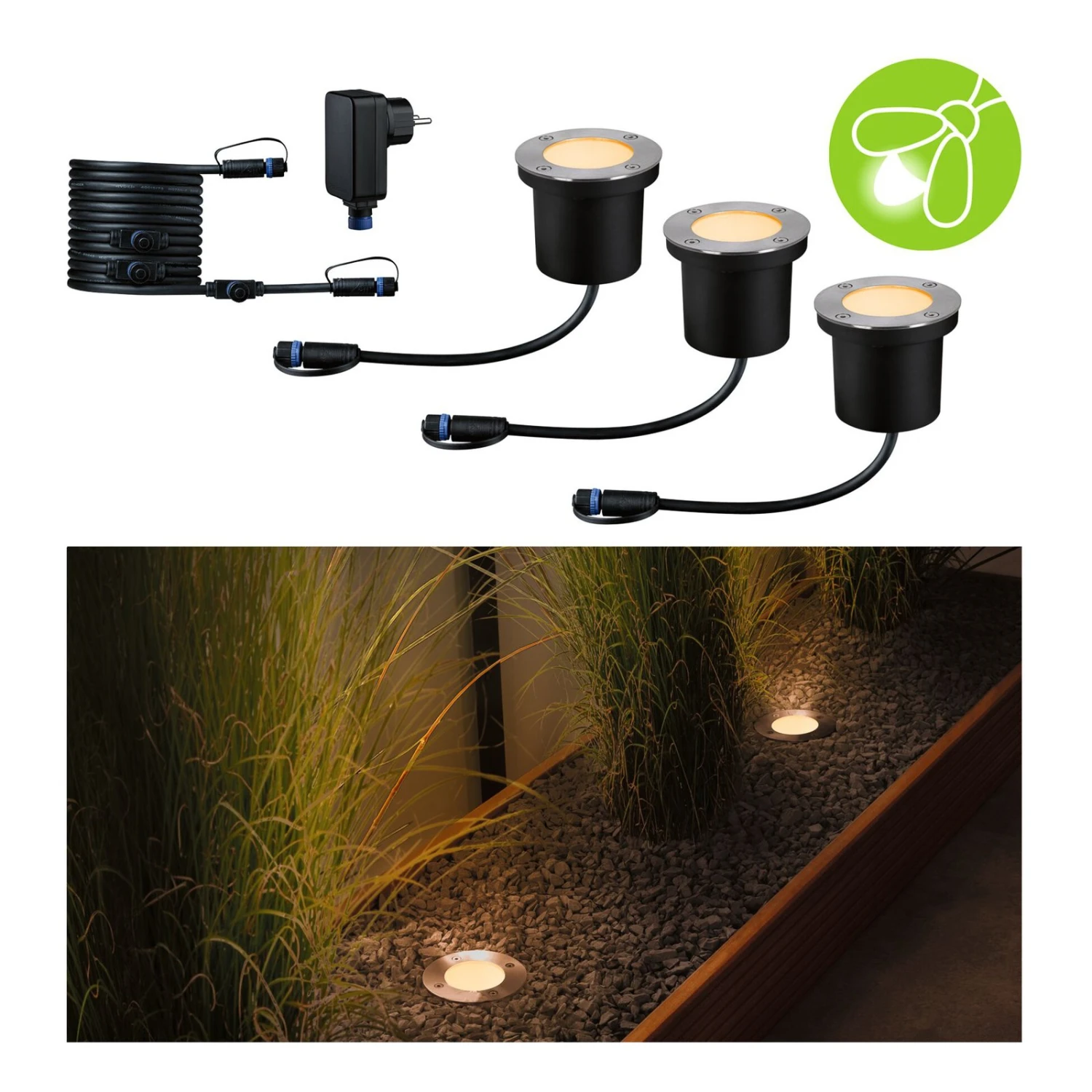 Paulmann Plug & Shine LED-Einbaulampe 4,5W 3er-Set 4 Paulmann Plug & Shine LED-Einbaulampe 4,5W 3er-Set – Bild 4