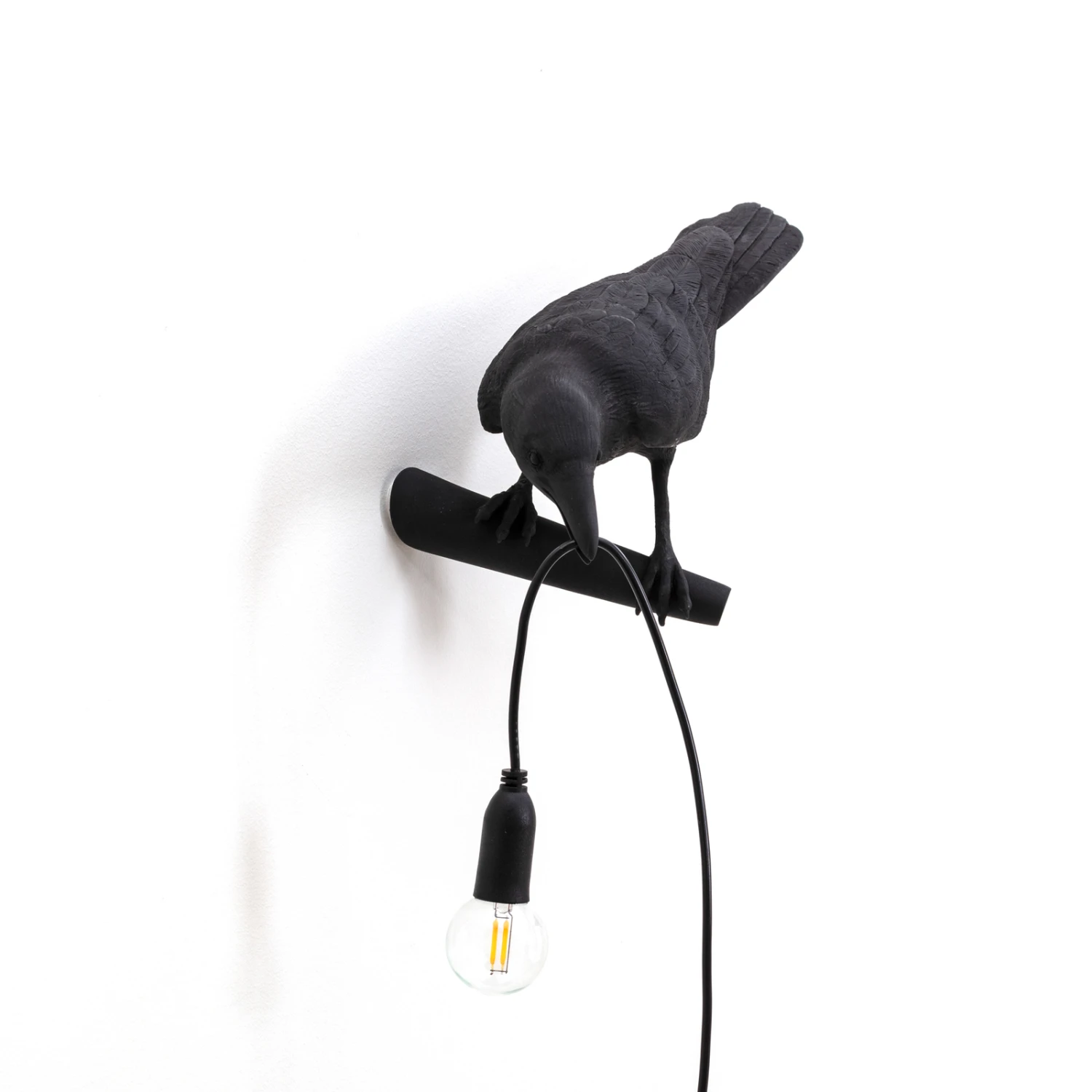 SELETTI Bird Lamp LED-Dekowandlampe, Links Schwarz 2 SELETTI Bird Lamp LED-Dekowandlampe, Links Schwarz – Bild 2