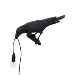 SELETTI Bird Lamp LED-Dekowandlampe, Links Schwarz