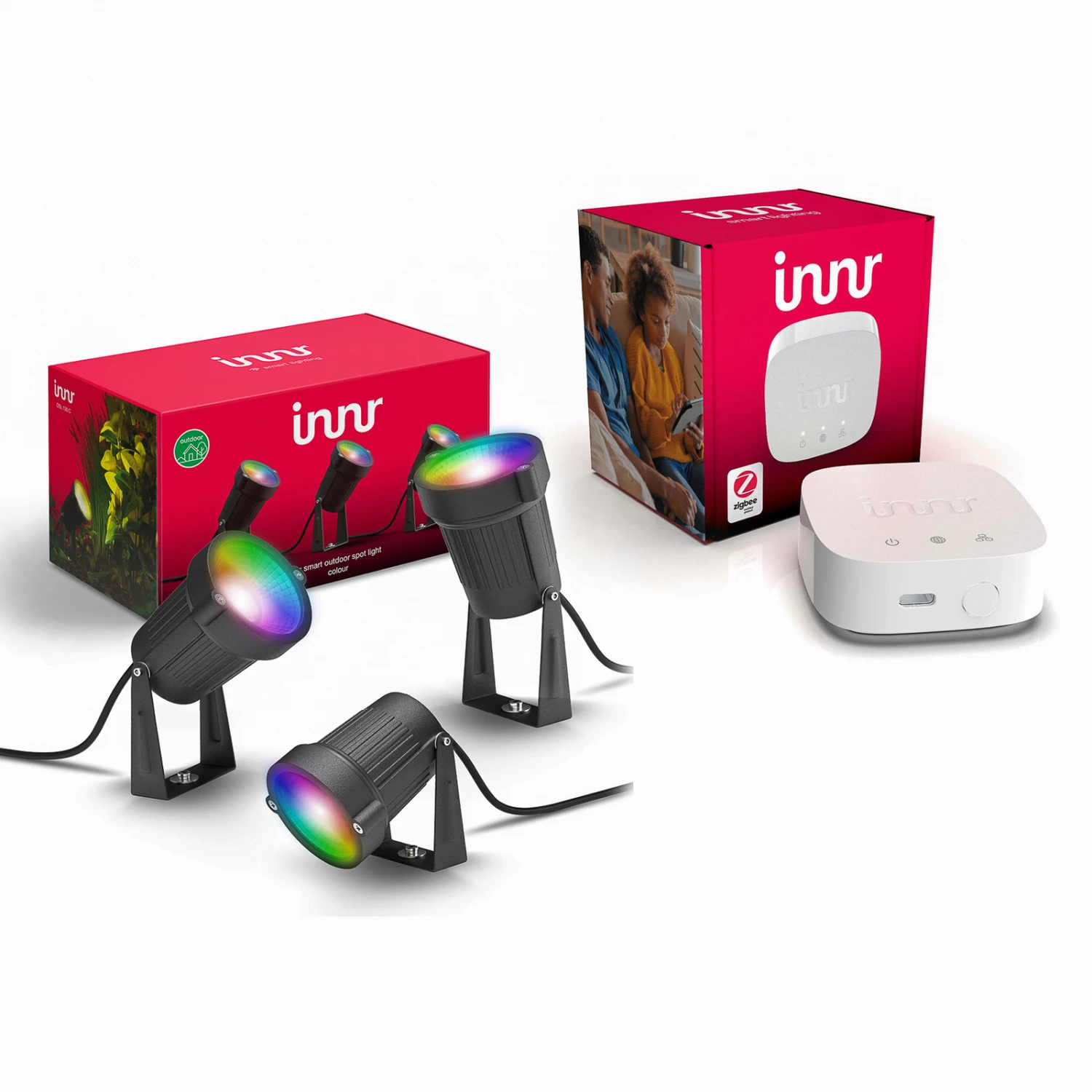 3x Innr LED-Strahler Smart Outdoor RGB Mit Bridge 1 3x Innr LED-Strahler Smart Outdoor RGB Mit Bridge