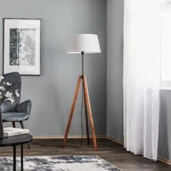 Rothfels Reba Stehlampe, Tripod, Filz Grau 11 Rothfels Reba Stehlampe, Tripod, Filz Grau -Paulmann Verkaufsgeschäft 10009956 2