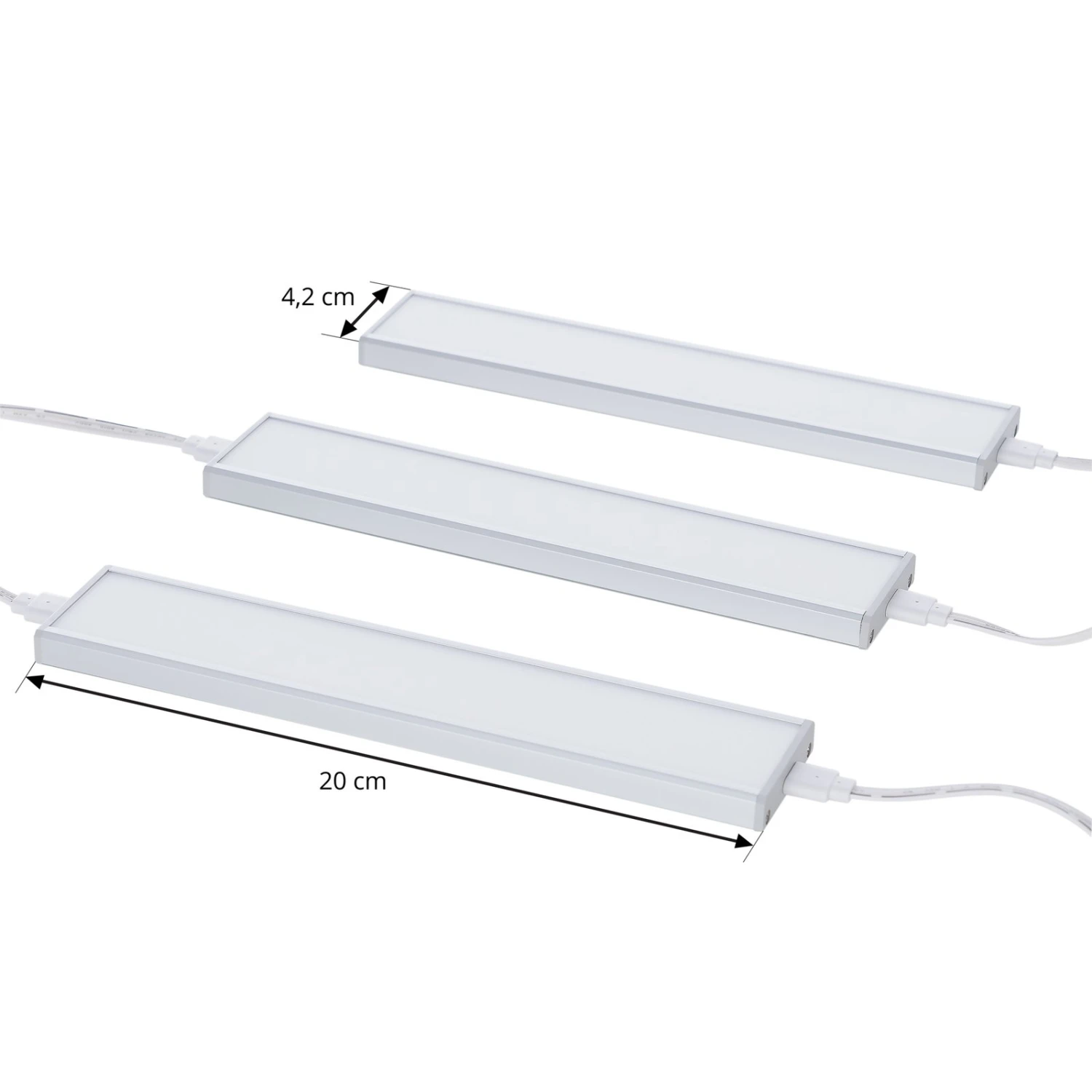 Prios Ashtonis LED-Unterbauleuchte, 3er-Set, 20 Cm 3 Prios Ashtonis LED-Unterbauleuchte, 3er-Set, 20 Cm – Bild 3