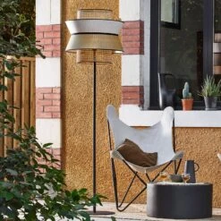 MARKET SET Singapour Außen-Stehleuchte, Honey/sand