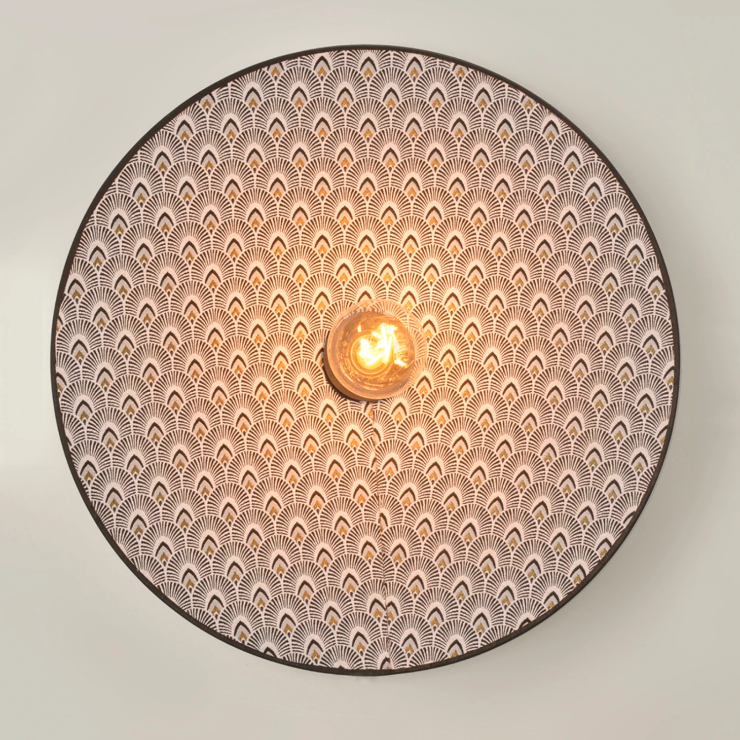 MARKET SET Gatsby Wandleuchte Ø60cm Pfauenmuster 4 MARKET SET Gatsby Wandleuchte Ø60cm Pfauenmuster – Bild 4