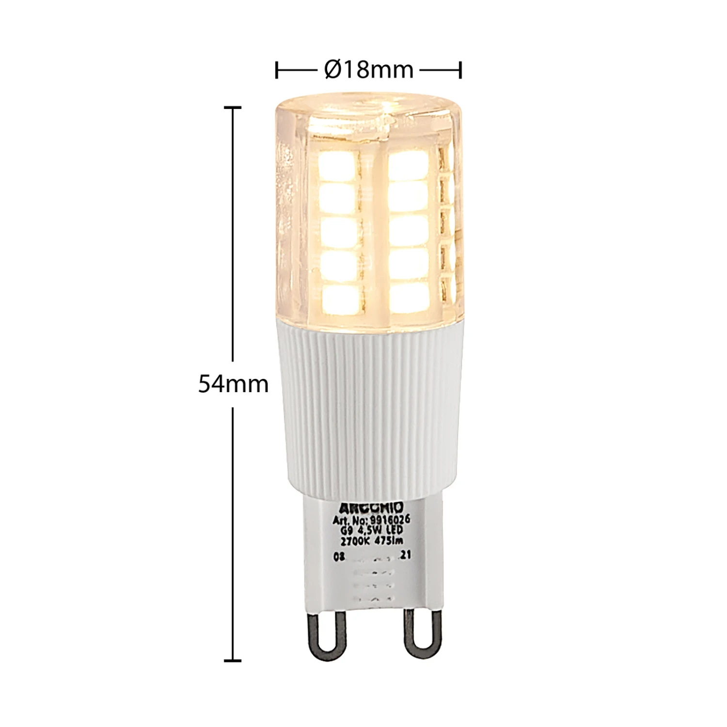 Arcchio LED-Stiftsockellampe G9 4,5W 2.700K 2er 5 Arcchio LED-Stiftsockellampe G9 4,5W 2.700K 2er – Bild 5