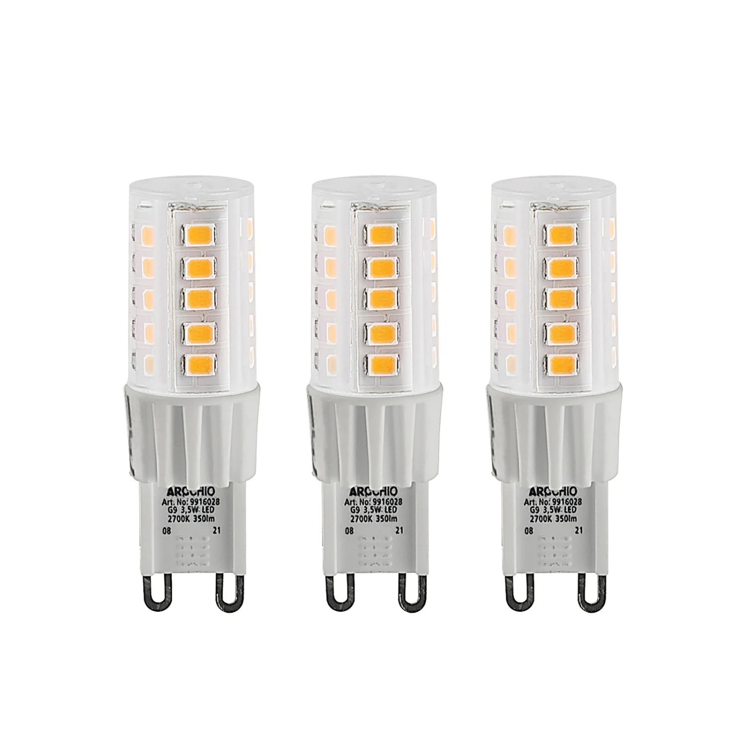 Arcchio LED-Stiftsockellampe G9 3,5W 827 3er-Set 1 Arcchio LED-Stiftsockellampe G9 3,5W 827 3er-Set