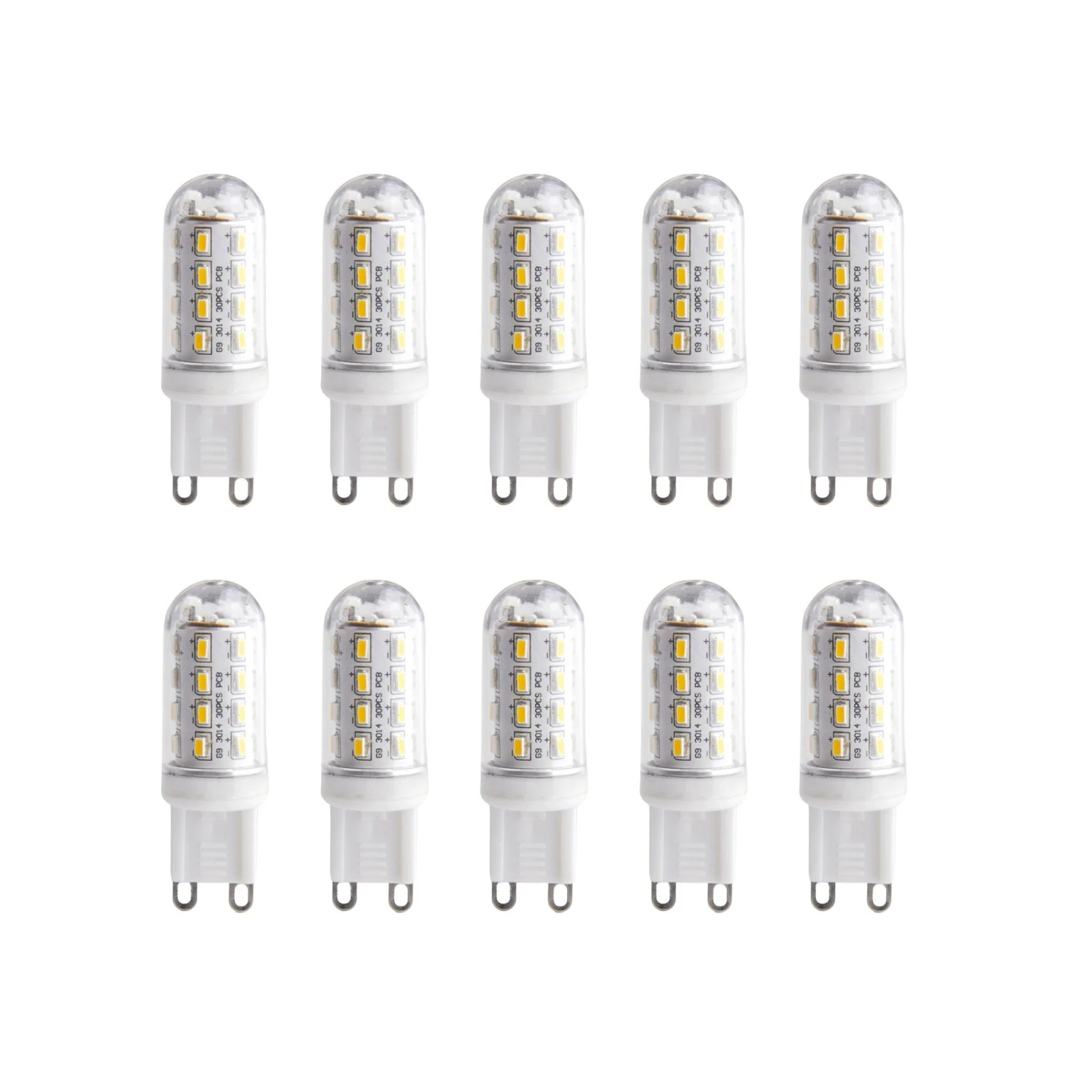 LED-Lampe In Röhrenform G9 3W 830 Klar 10er-Set 1 LED-Lampe In Röhrenform G9 3W 830 Klar 10er-Set