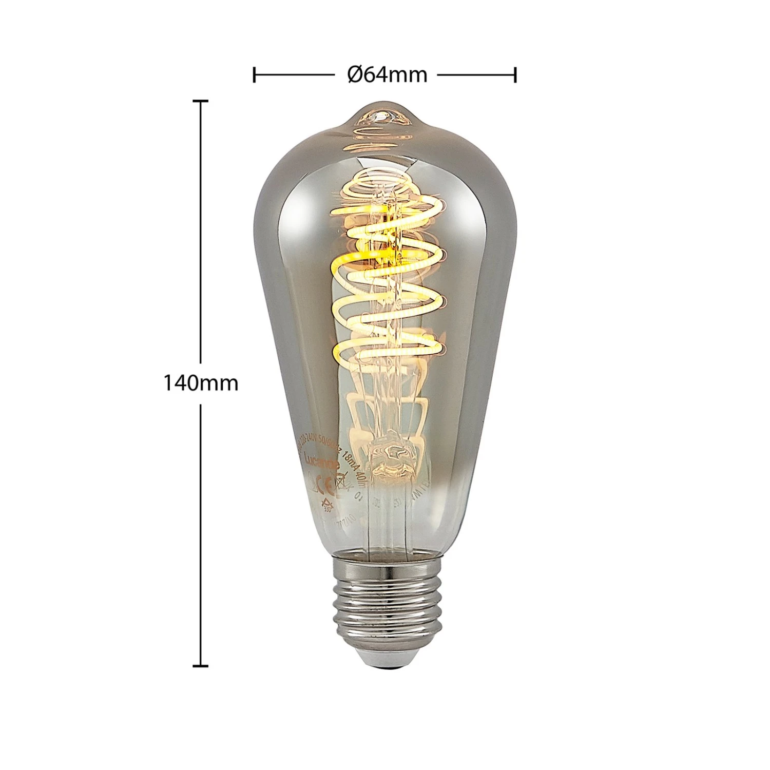 Lucande LED E27 ST64 4W 1.800K Dimmbar Titan 5er 3 Lucande LED E27 ST64 4W 1.800K Dimmbar Titan 5er – Bild 3