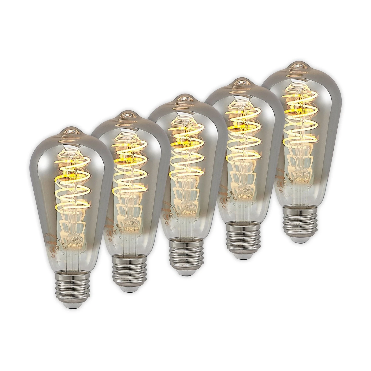 Lucande LED E27 ST64 4W 1.800K Dimmbar Titan 5er 1 Lucande LED E27 ST64 4W 1.800K Dimmbar Titan 5er