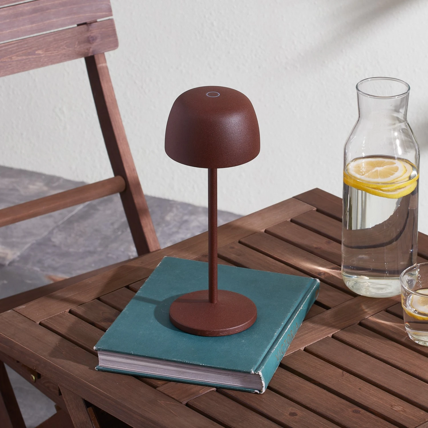 Lindby Arietty LED-Akku-Tischleuchte, Rostbraun 2 Lindby Arietty LED-Akku-Tischleuchte, Rostbraun – Bild 2