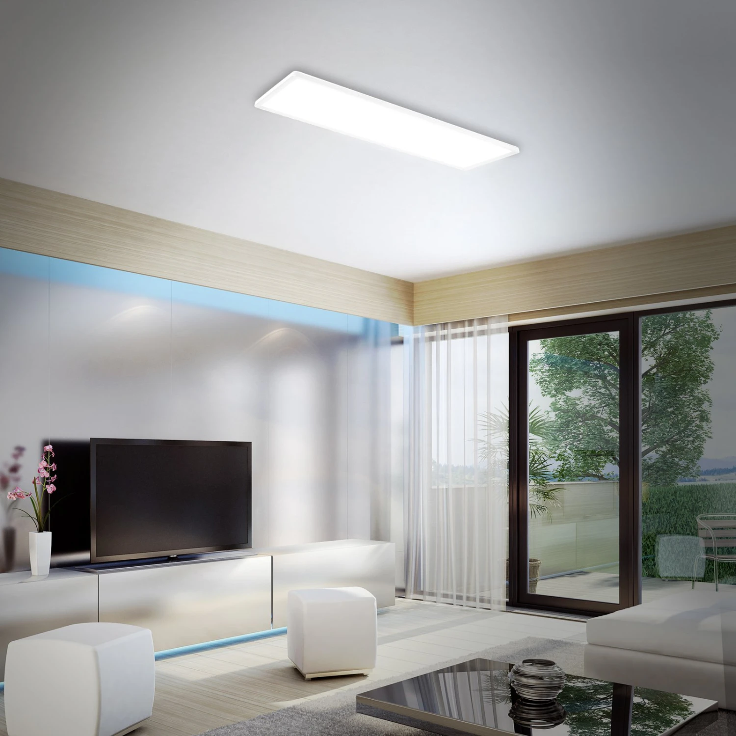 LED-Anbaupanel Slim 58x20cm On/off 4.000K Weiß 2 LED-Anbaupanel Slim 58x20cm On/off 4.000K Weiß – Bild 2
