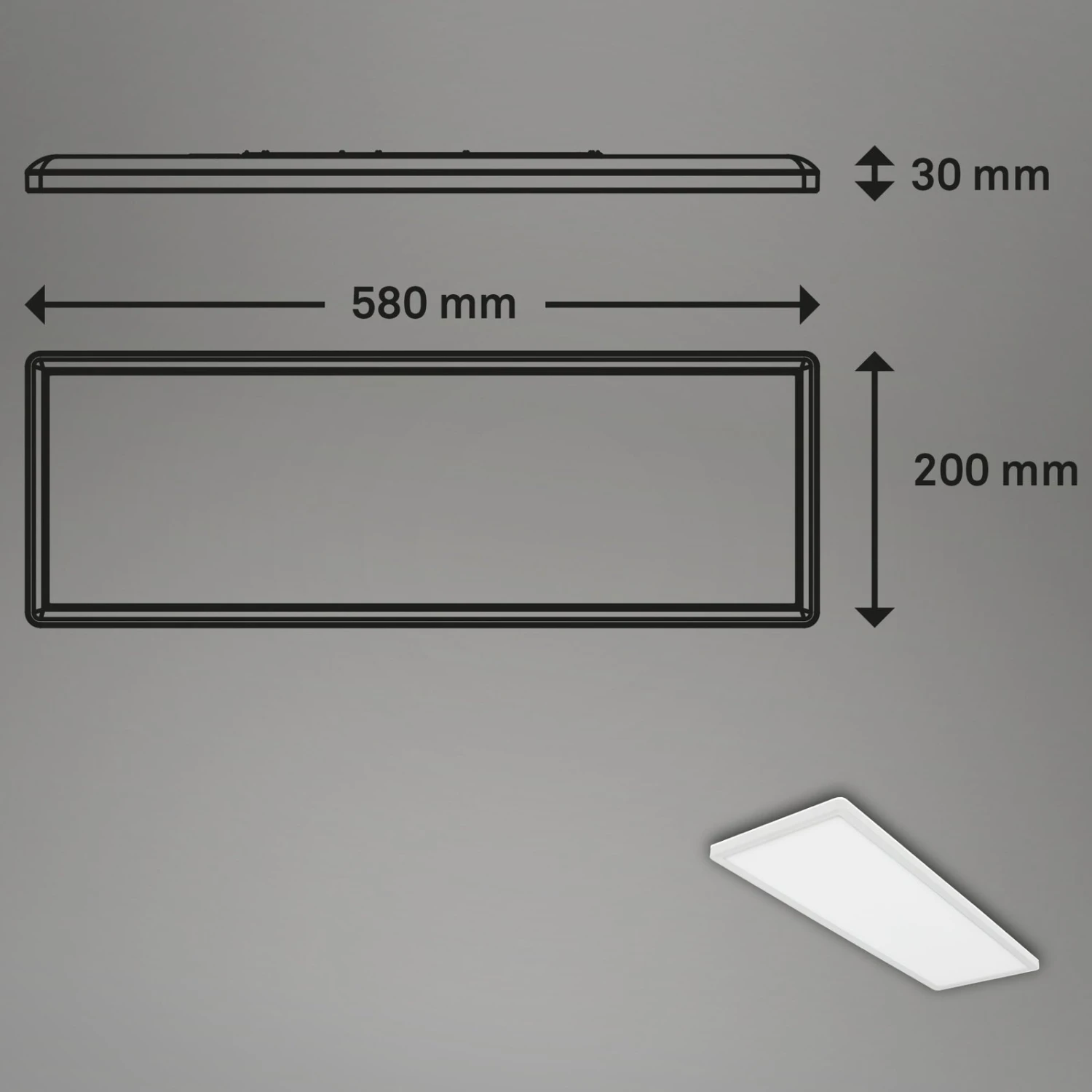 LED-Anbaupanel Slim 58x20cm On/off 4.000K Weiß 4 LED-Anbaupanel Slim 58x20cm On/off 4.000K Weiß – Bild 4