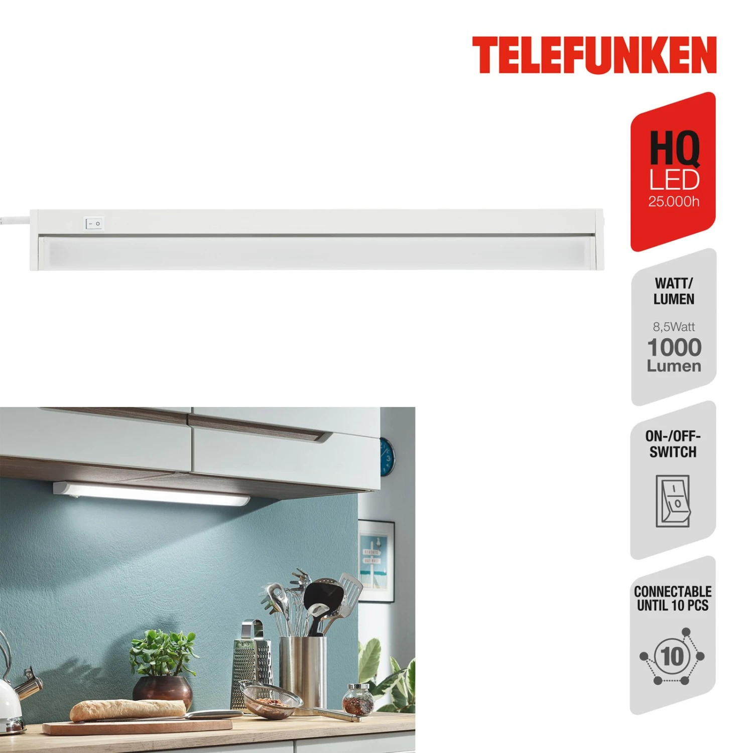 LED-Unterbauleuchte Hestia, 4.000K, 1.000lm, Weiß 5 LED-Unterbauleuchte Hestia, 4.000K, 1.000lm, Weiß – Bild 5
