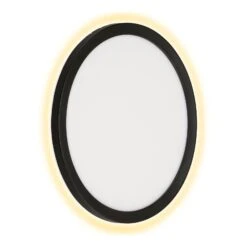 LED-Außenwandleuchte Nizza, Ø 28cm, Schwarz 4.000K