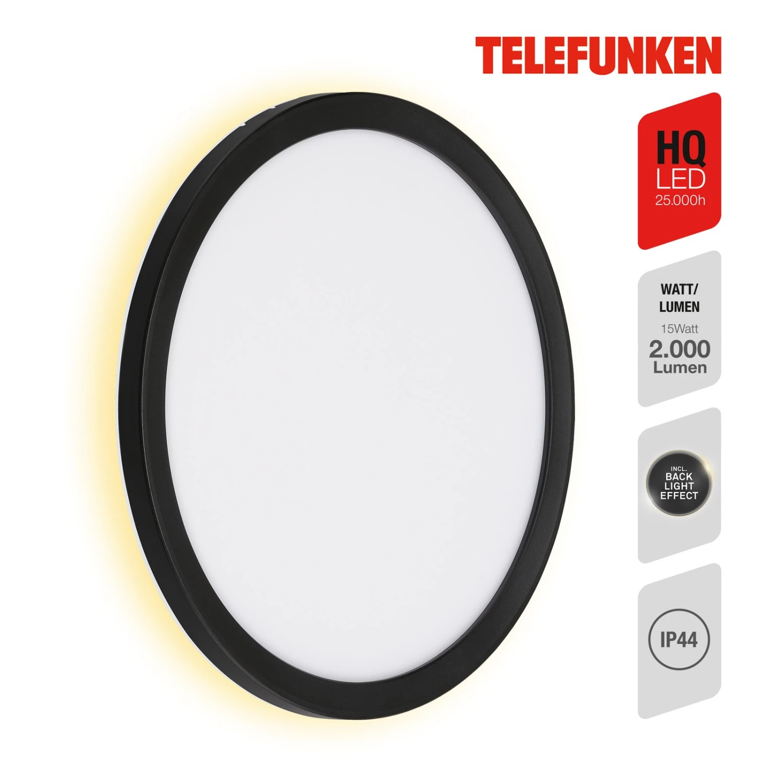 LED-Außenwandleuchte Nizza, Ø 28cm, Schwarz 4.000K 6 LED-Außenwandleuchte Nizza, Ø 28cm, Schwarz 4.000K – Bild 6