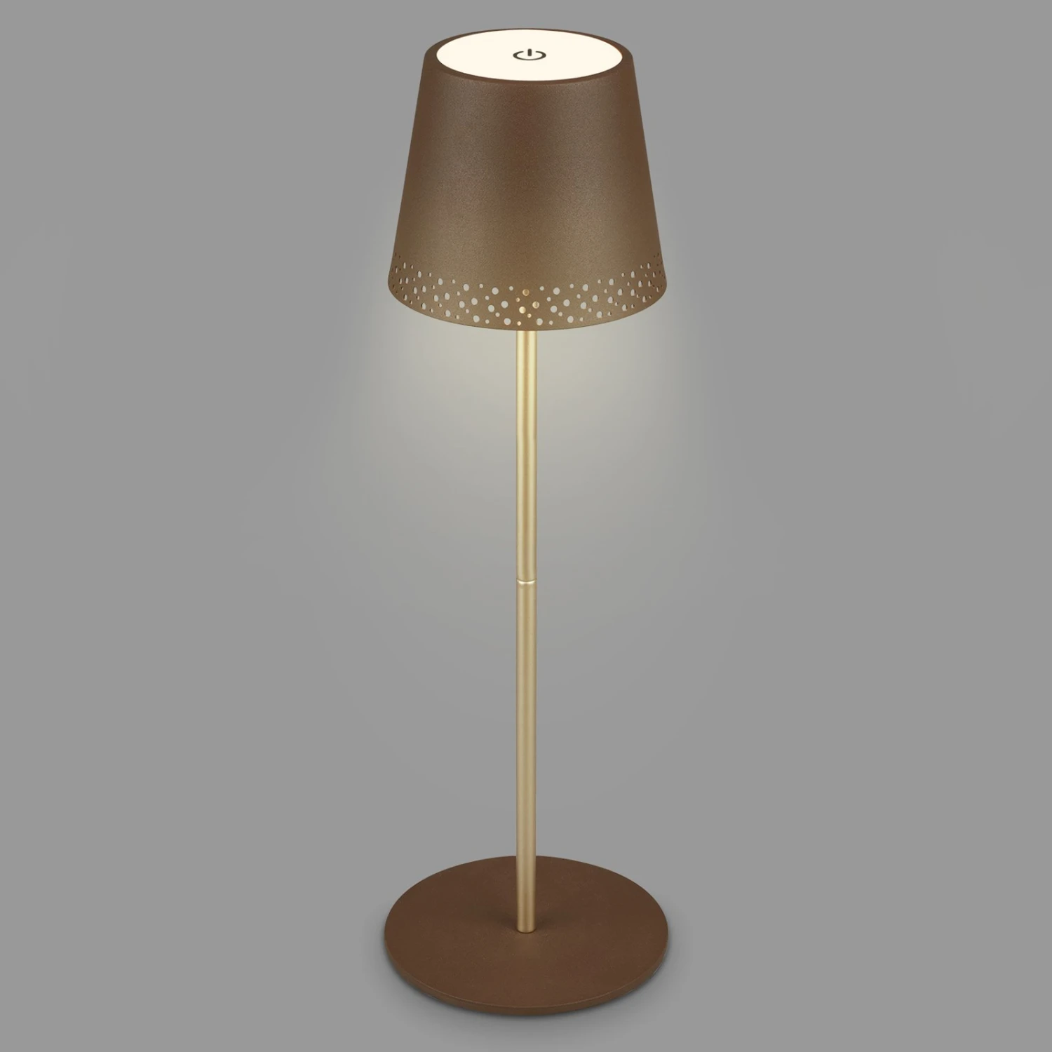 LED-Tischleuchte Kiki Mit Akku 3.000K, Braun/gold 3 LED-Tischleuchte Kiki Mit Akku 3.000K, Braun/gold – Bild 3