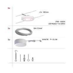 Paulmann DiscLED I Seilsystem 4fl. Bluetooth 8 Paulmann DiscLED I Seilsystem 4fl. Bluetooth -Paulmann Verkaufsgeschäft 10015459 3
