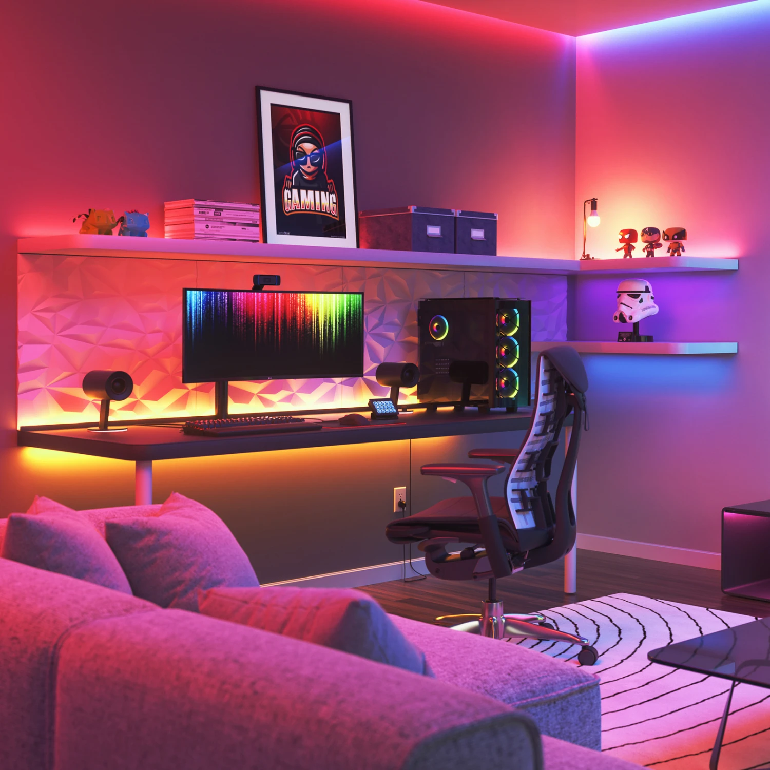 Nanoleaf Matter Lightstrip Starter-Kit, CCT RGB 2m 5 Nanoleaf Matter Lightstrip Starter-Kit, CCT RGB 2m – Bild 5