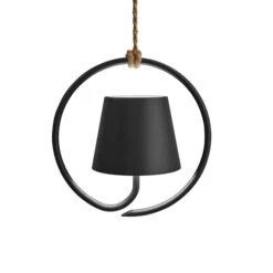 Zafferano Poldina Akku-Hängelampe IP54 Dunkelgrau