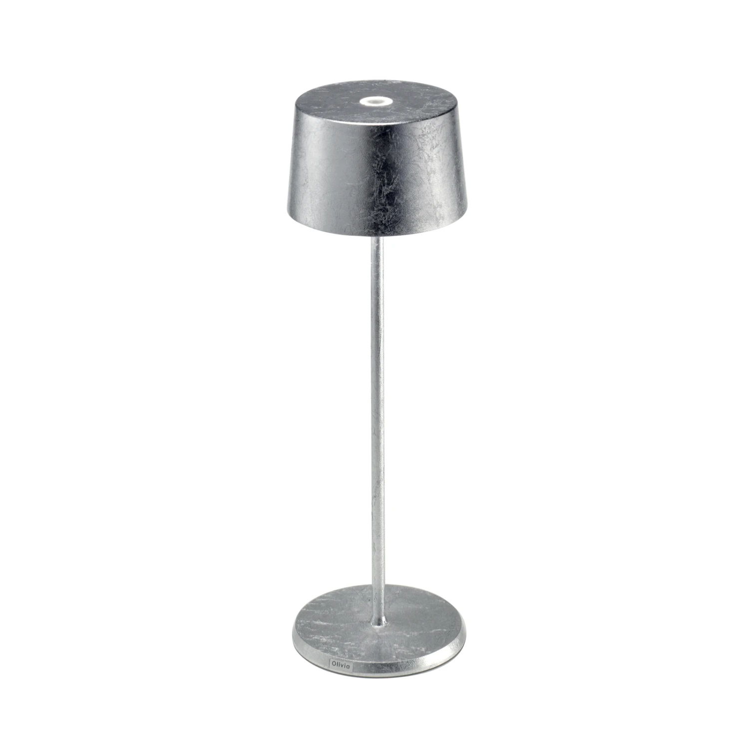 Zafferano Olivia Akku-Tischlampe Folie Silber 1 Zafferano Olivia Akku-Tischlampe Folie Silber