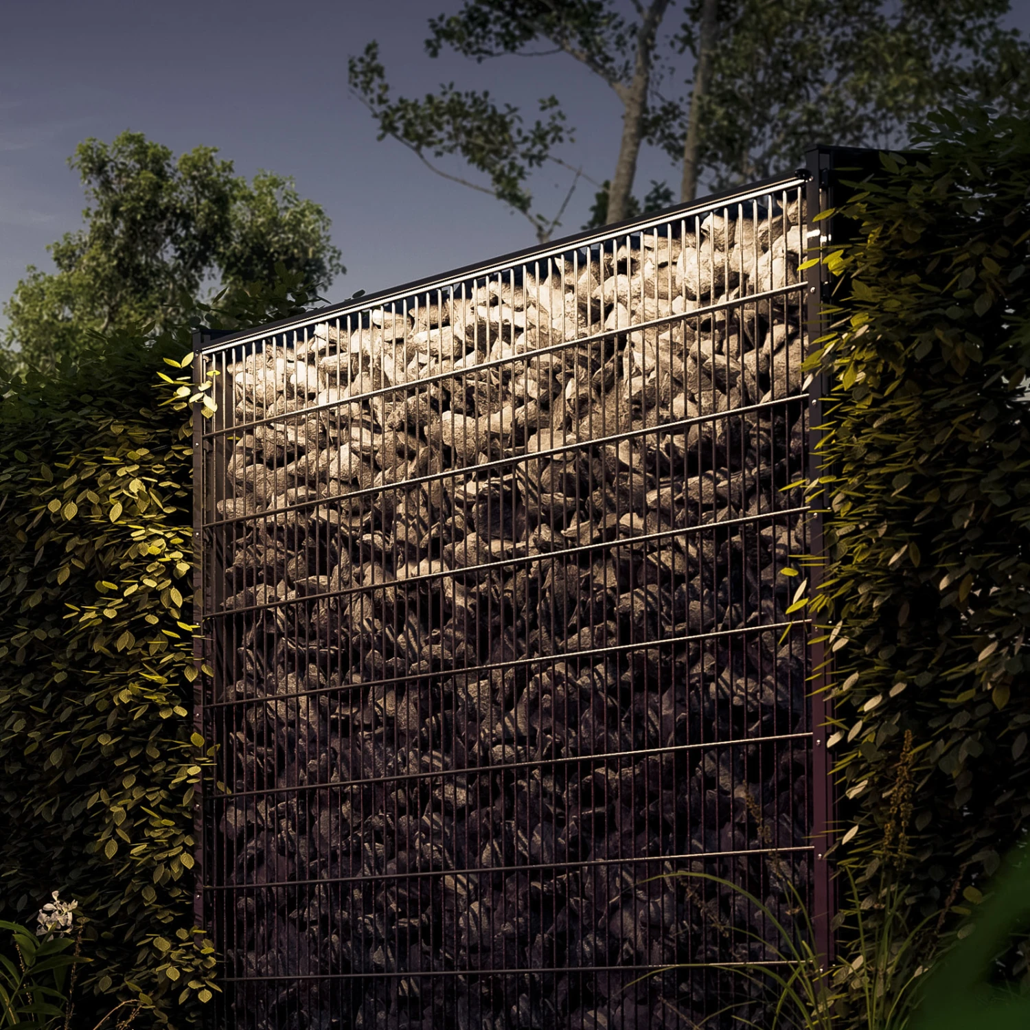 LED-Leuchtleiste, DSM-Zäune, Alu, 196cm, Anthrazit 1 LED-Leuchtleiste, DSM-Zäune, Alu, 196cm, Anthrazit