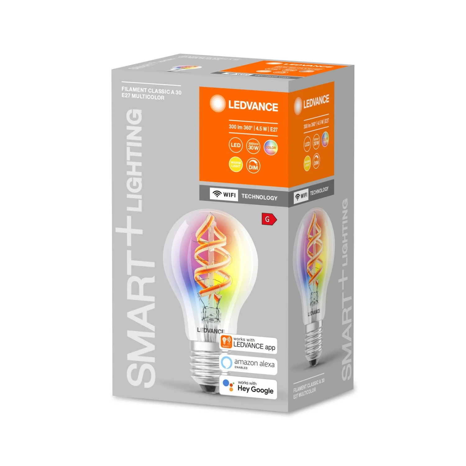 LEDVANCE SMART+ WiFi E27 4,5W Classic Klar RGB 827 2 LEDVANCE SMART+ WiFi E27 4,5W Classic Klar RGB 827 – Bild 2