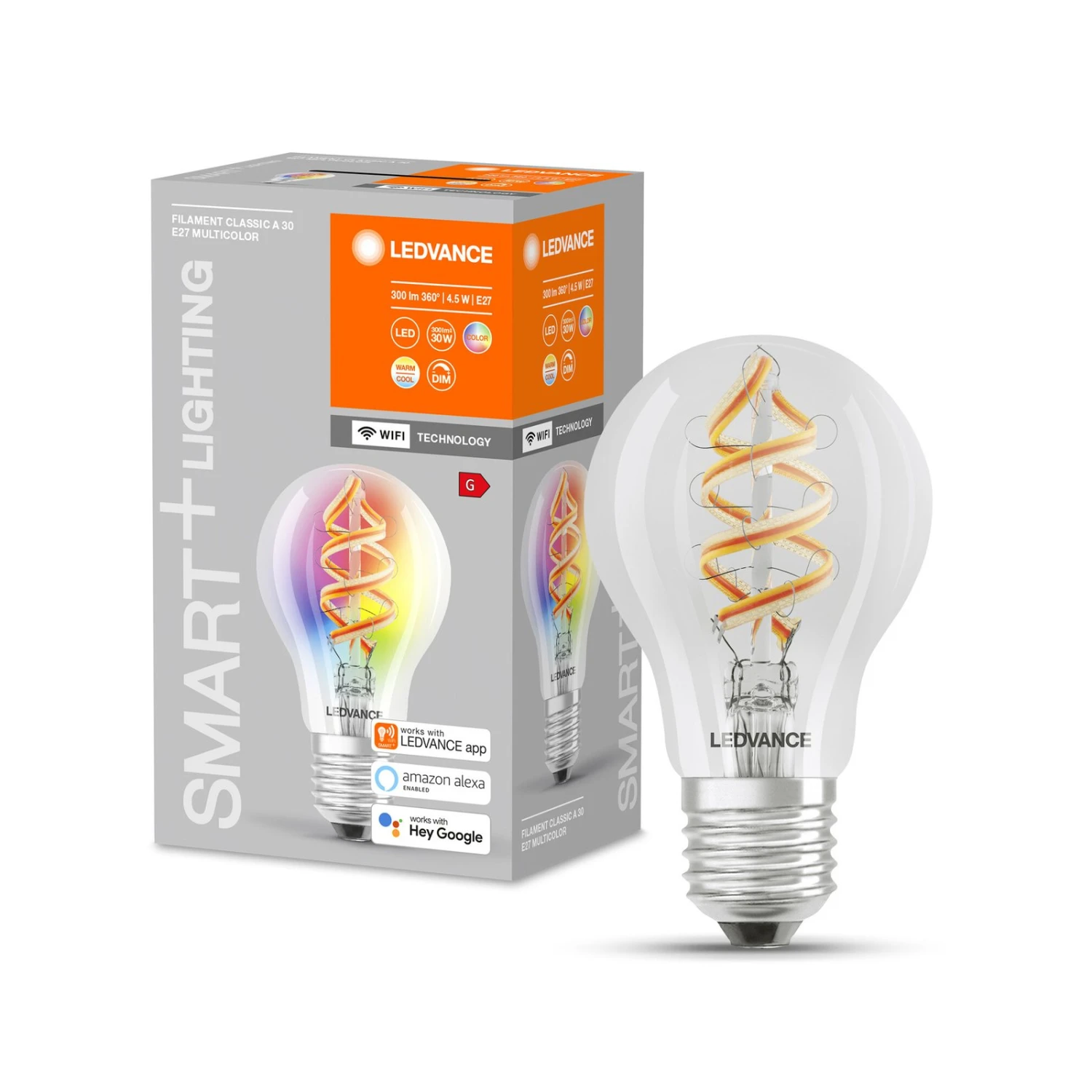 LEDVANCE SMART+ WiFi E27 4,5W Classic Klar RGB 827 4 LEDVANCE SMART+ WiFi E27 4,5W Classic Klar RGB 827 – Bild 4