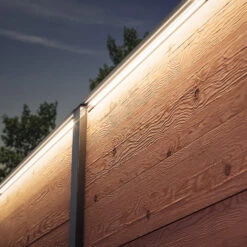 LED-Lichtleiste 5er-Starter-Set Holzzaun Silber