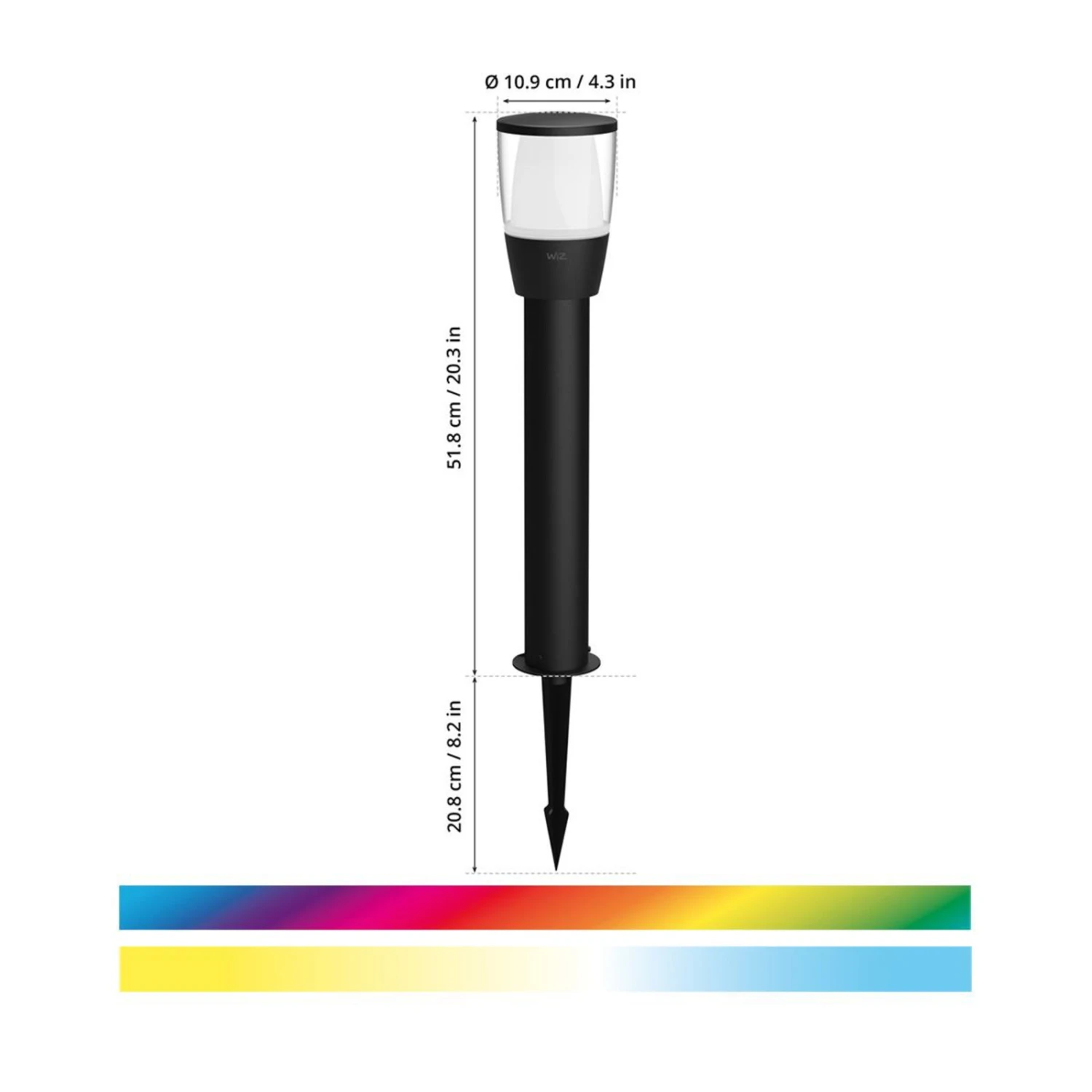 WiZ Elpas LED-Wegeleuchte Schwarz RGBW Erweiterung 5 WiZ Elpas LED-Wegeleuchte Schwarz RGBW Erweiterung – Bild 5