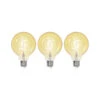 Prios LED-Globe E27 G95 4,9W WLAN Klar Amber, 3er