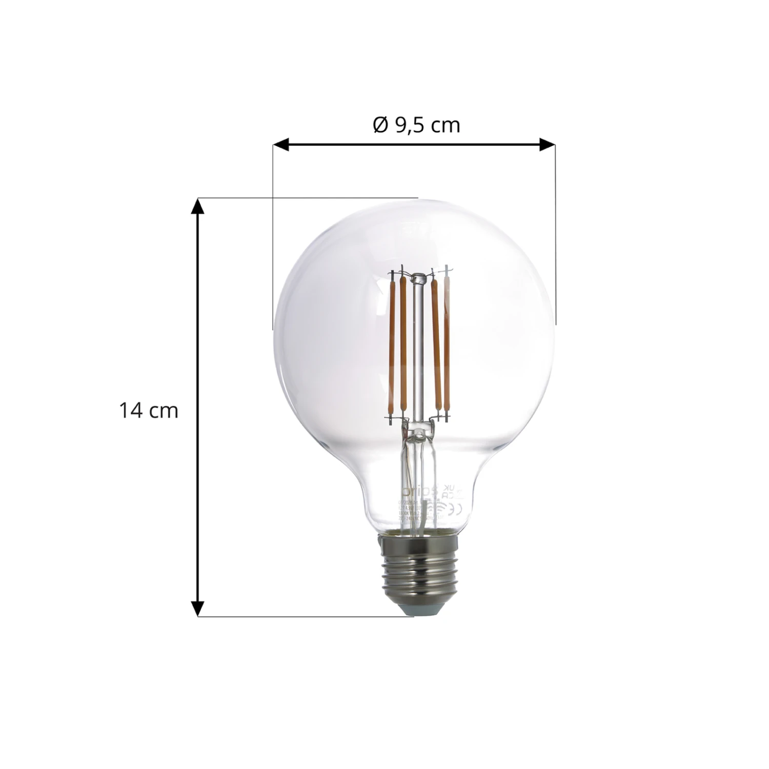 Prios LED-E27-Globe Rauchgrau 4,9W WLAN, 2er-Set 3 Prios LED-E27-Globe Rauchgrau 4,9W WLAN, 2er-Set – Bild 3
