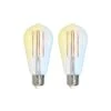 Prios LED-Lampe E27 ST64 7W ZigBee Tuya Klar, 2er