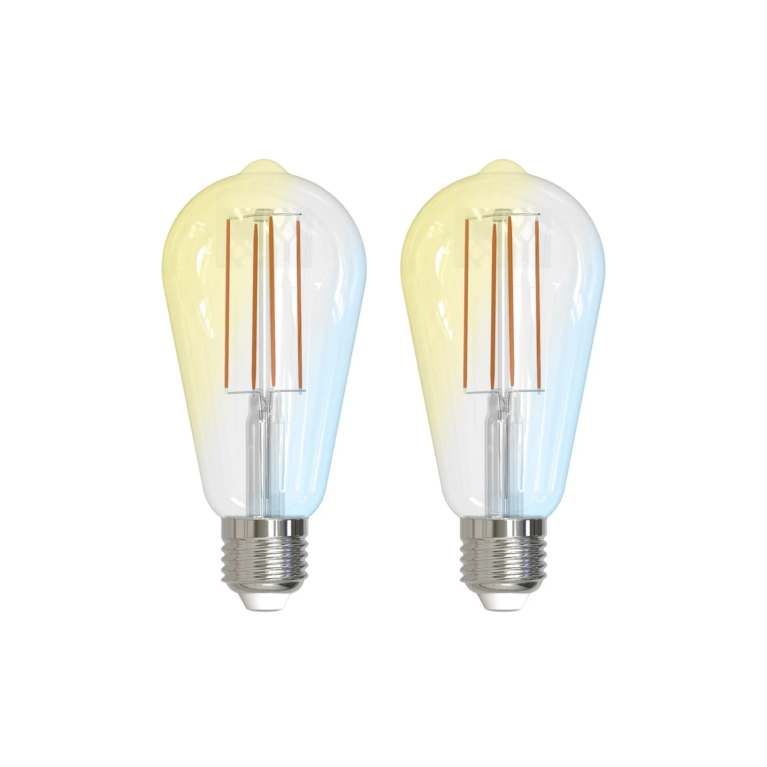 Prios LED-Lampe E27 ST64 7W ZigBee Tuya Klar, 2er 1 Prios LED-Lampe E27 ST64 7W ZigBee Tuya Klar, 2er