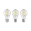 LED-Lampe E27 6W 2.700K Filament,dimmbar Klar 3er