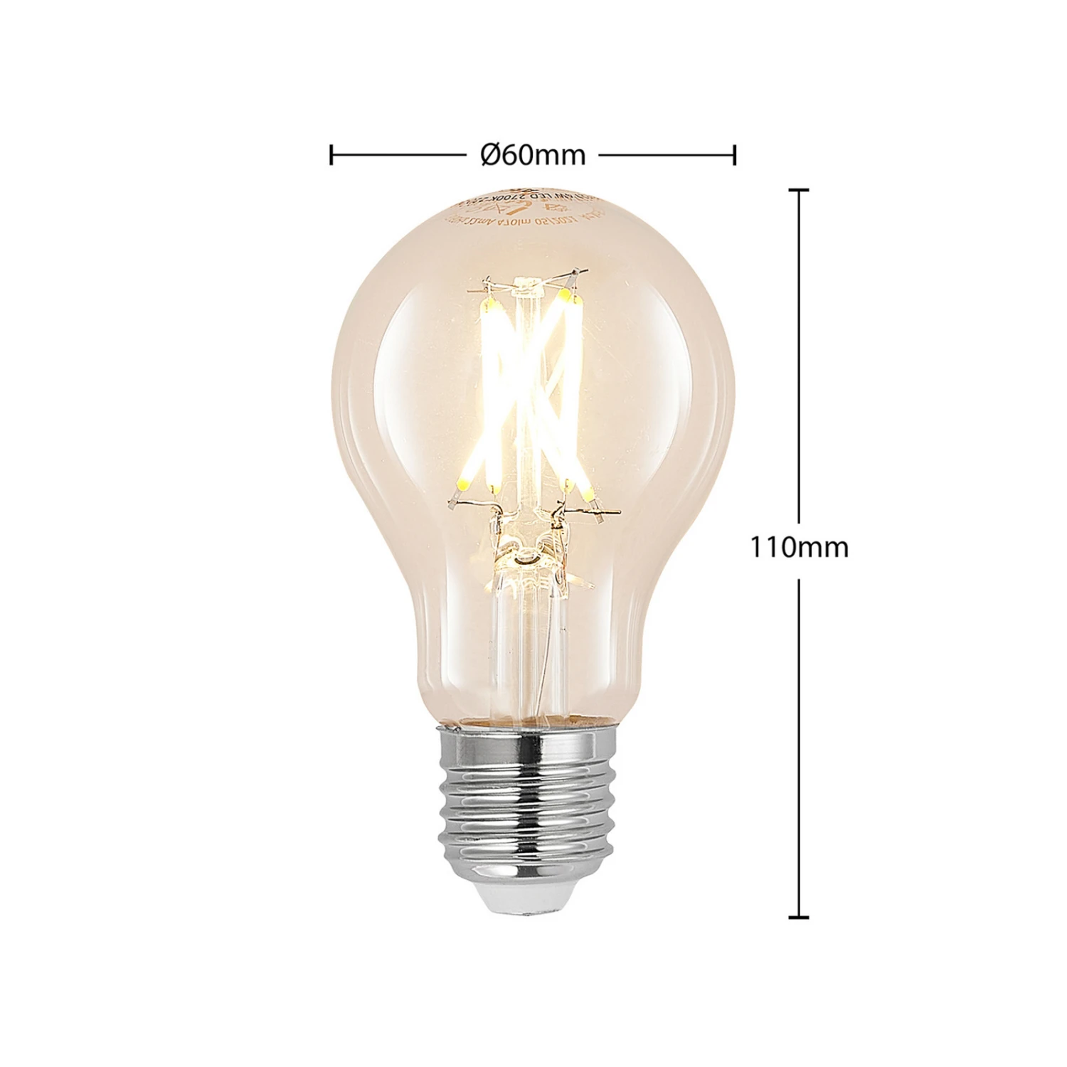 LED-Lampe E27 6W 2.700K Filament,dimmbar Klar 3er 3 LED-Lampe E27 6W 2.700K Filament,dimmbar Klar 3er – Bild 3