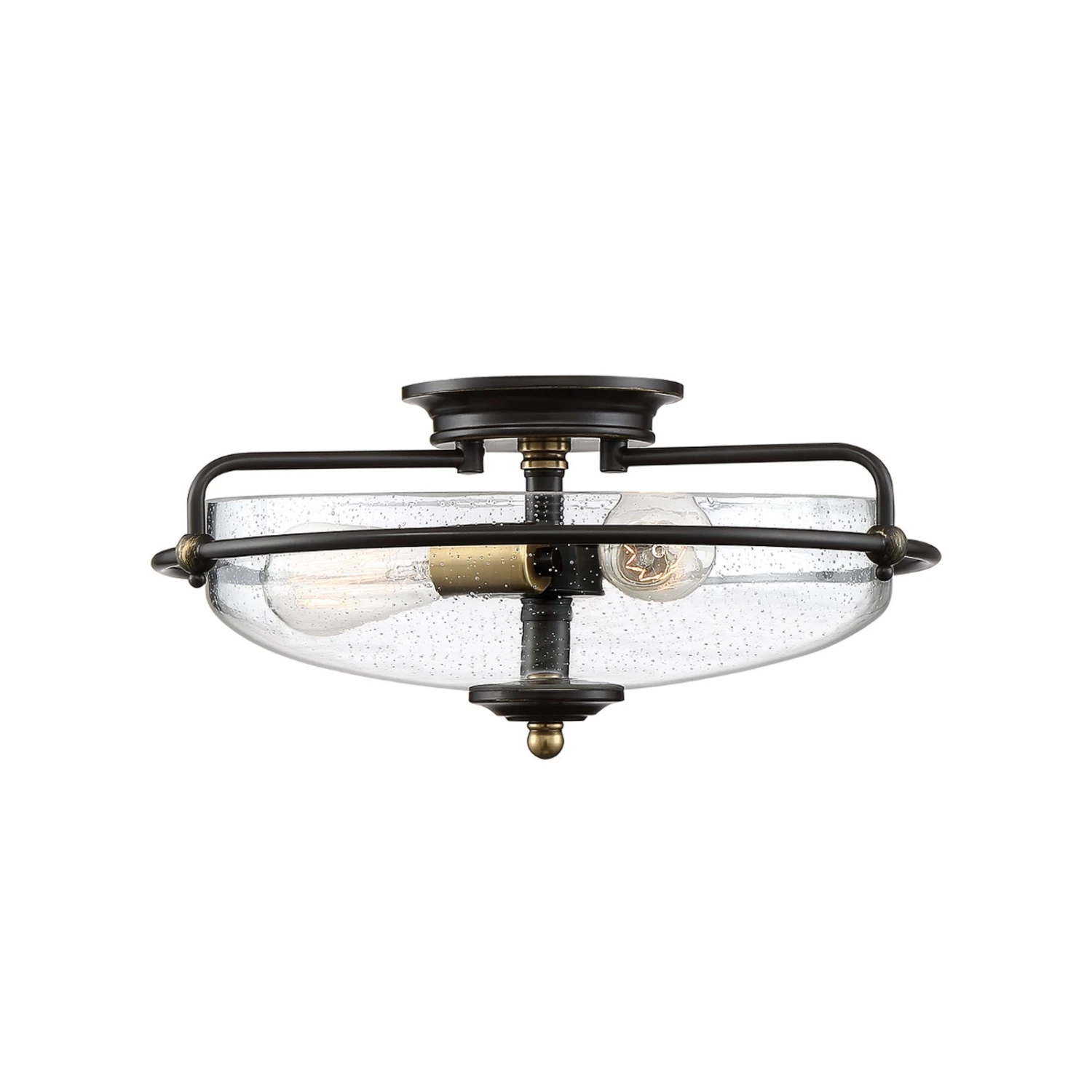 Deckenlampe Griffin Bronze/klar, Dreiflammig 1 Deckenlampe Griffin Bronze/klar, Dreiflammig