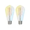 Prios LED-Filamentlampe E27 ST64 7W WLAN Klar 2er