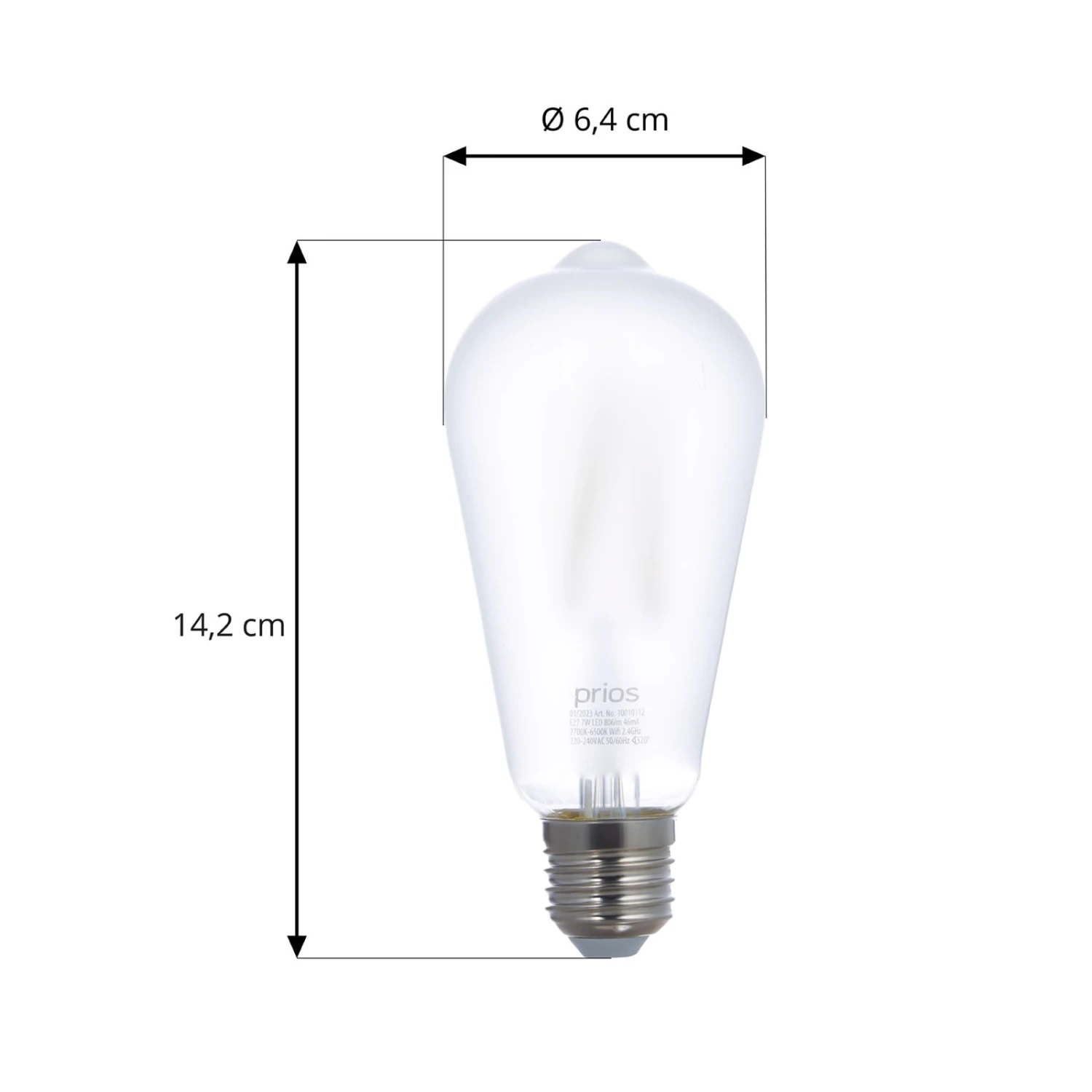 Prios LED-E27-Leuchtmittel ST64 7W WLAN Matt 3er 4 Prios LED-E27-Leuchtmittel ST64 7W WLAN Matt 3er – Bild 4