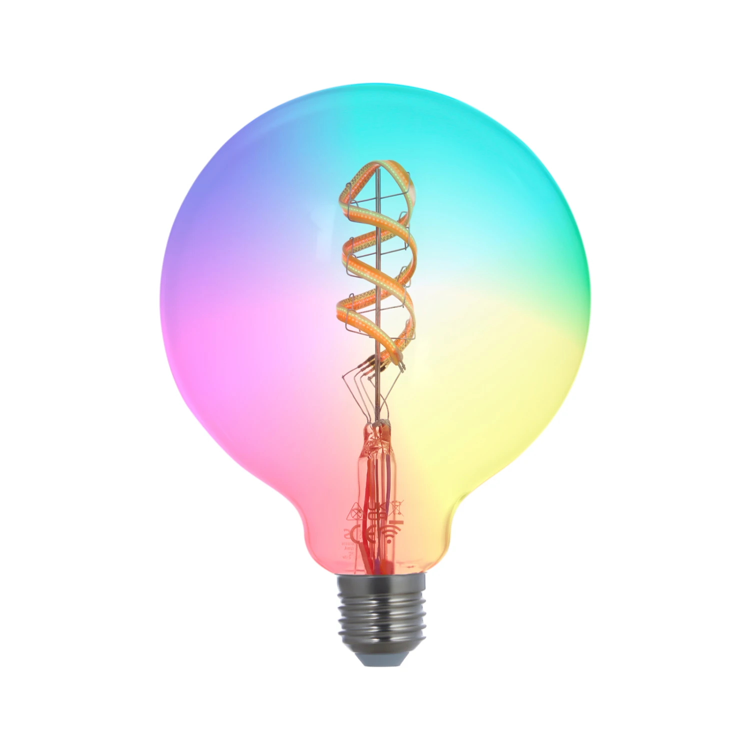 Prios LED-Filament E27 G125 4W RGBW WLAN Klar 3er 2 Prios LED-Filament E27 G125 4W RGBW WLAN Klar 3er – Bild 2