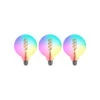 Prios LED-Filament E27 G125 4W RGBW WLAN Klar 3er