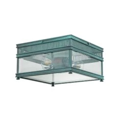 Außen-Deckenleuchte Holborn, Grünspan-Finish