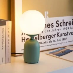 Pauleen Glowing Charm Tischlampe, Keramikfuß Grün