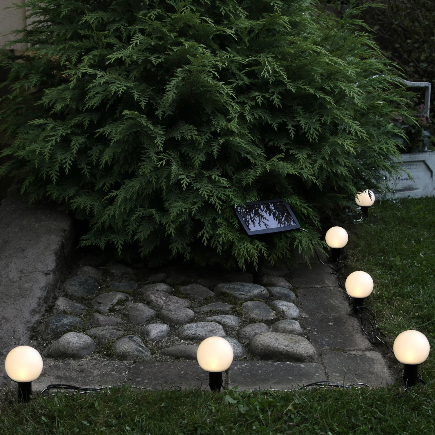 Combo LED Solarlichterkette Mit 6 Solarballs 8 Combo LED Solarlichterkette Mit 6 Solarballs – Bild 8
